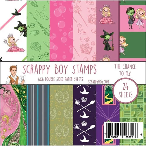 Scrappy Boy Stamps - 6 x 6 Paper Pack - The Chance To Fly