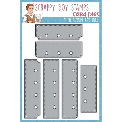 Scrappy Boy Stamps - Dies - Mini Album Tab