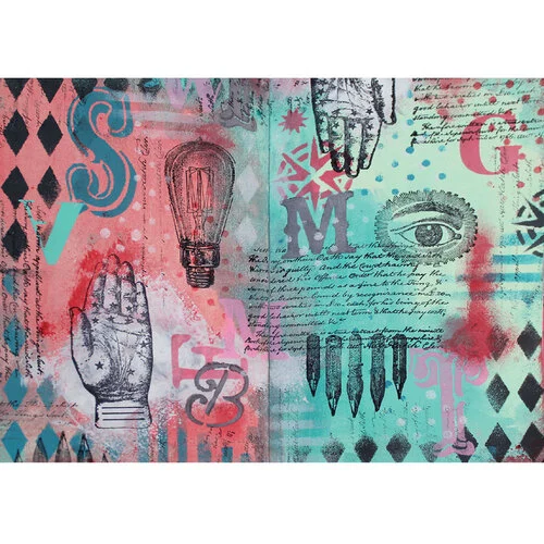 Sizzix - Studio - Mark Montano - Clear Stamps and Stencils Set - Favorite Things