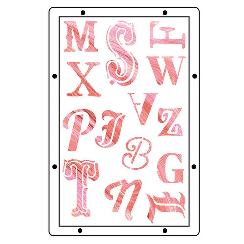 Sizzix - Studio - Mark Montano - Clear Stamps and Stencils Set - Favorite Things