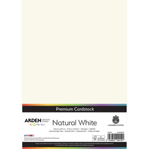 Arden Creative Studio - Premium Cardstock Collection - A4 - Natural White - 20 Sheets