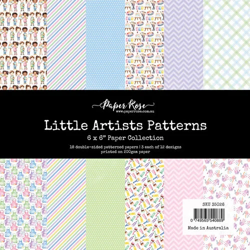 Paper Rose - Little Artists Collection - 6 x 6 Paper Pack - Patterns 1 Paper Rose - Little Artists Collection - 6 x 6 Paper Pack - Patterns