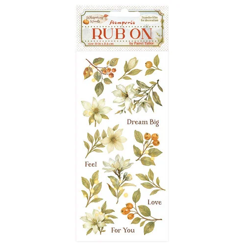 Stamperia - Whispering Woods Collection - Rub-On Transfers - Magnolia
