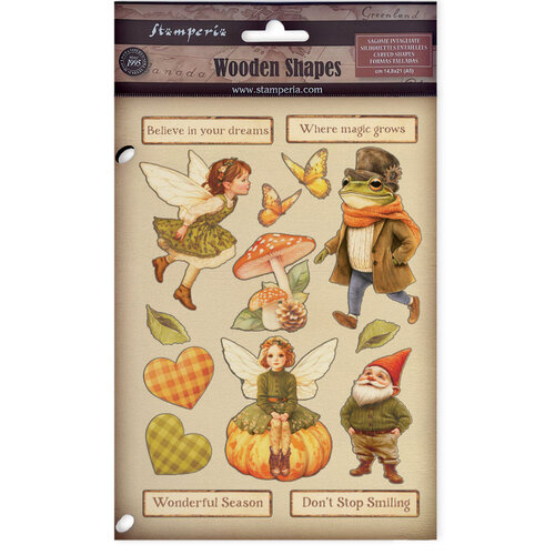 Stamperia - Whispering Woods Collection - Colored Wooden Shapes