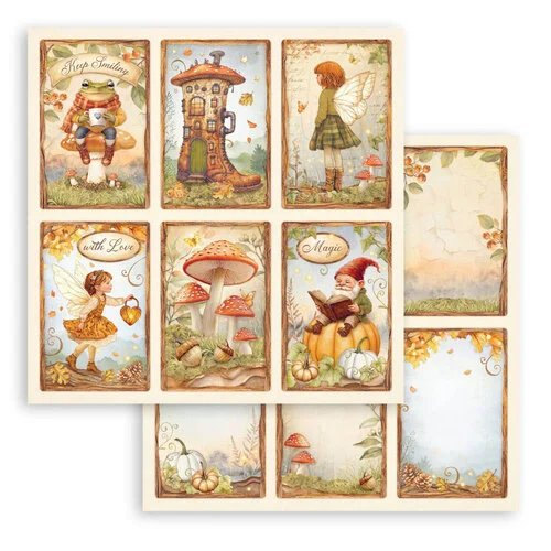 Stamperia - Whispering Woods Collection - 12 x 12 Double Sided Paper - 6 Cards 1 Stamperia - Whispering Woods Collection - 12 x 12 Double Sided Paper - 6 Cards