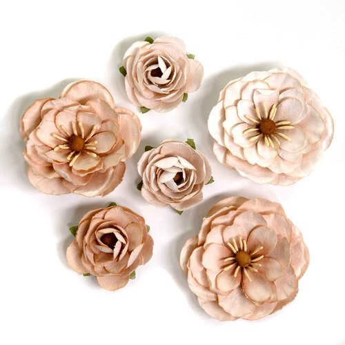 Prima - Bewitched Collection - Flower Embellishments - Pumpkin Dust