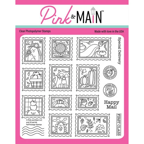 Pink and Main - Clear Photopolymer Stamps - Fall Postage 1 Pink and Main - Clear Photopolymer Stamps - Fall Postage