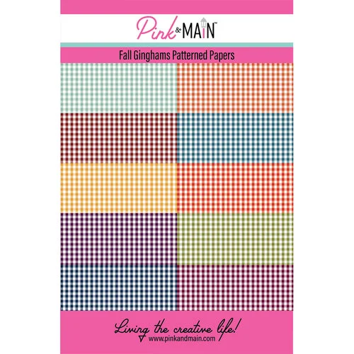 Pink and Main - 8.5 x 5.5 Paper Pack - Fall Gingham 1 Pink and Main - 8.5 x 5.5 Paper Pack - Fall Gingham