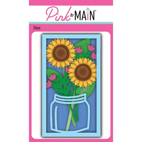 Pink and Main - Dies - Sunflowers Pop Up Card