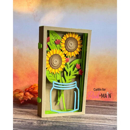 Pink and Main - Dies - Sunflowers Pop Up Card