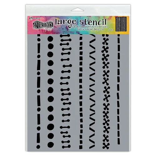 Ranger Ink - Dylusions Stencils - Large - A Stitch in Time 1 Ranger Ink - Dylusions Stencils - Large - A Stitch in Time