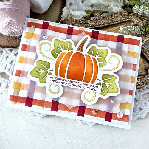 Papertrey Ink - Metal Dies - Elegant Edges - Pumpkin 2 Papertrey Ink - Metal Dies - Elegant Edges - Pumpkin