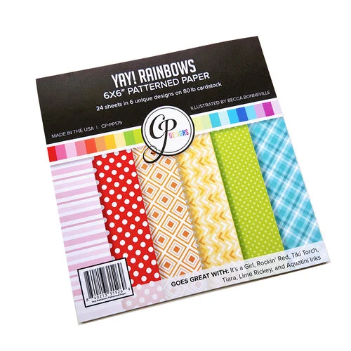 Catherine Pooler Designs - 6 x 6 Patterned Paper Pack - Yay! Rainbows