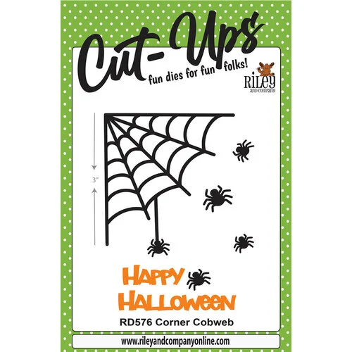 Riley and Company - Cut-Ups Collection - Dies - Corner Cobweb