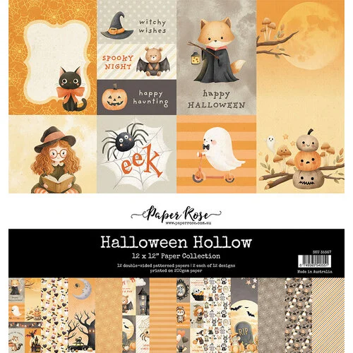 Paper Rose - Halloween Hollow Collection - 12 x 12 Paper Pack 1 Paper Rose - Halloween Hollow Collection - 12 x 12 Paper Pack
