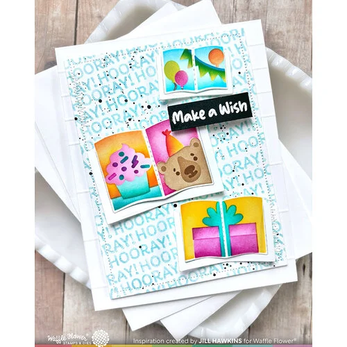 Waffle Flower Crafts - Stencils - Open Book Trio Birthday 8 Waffle Flower Crafts - Stencils - Open Book Trio Birthday