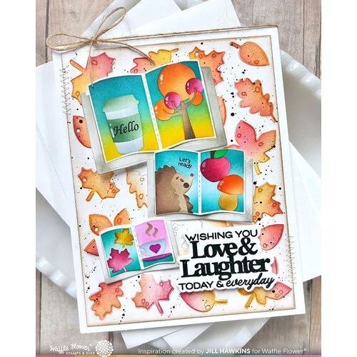 Waffle Flower Crafts - Stencils - Open Book Trio Birthday 9 Waffle Flower Crafts - Stencils - Open Book Trio Birthday
