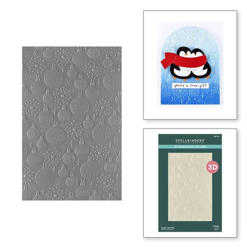 Spellbinders - Merry Mischief Collection - 3D Embossing Folder - Season Sparkles 1 Spellbinders - Merry Mischief Collection - 3D Embossing Folder - Season Sparkles