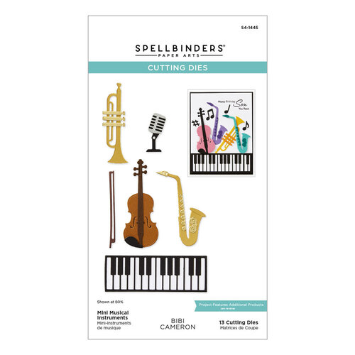 Spellbinders - Bibi's Musical Notes Collection - Etched Dies - Mini Musical Instruments