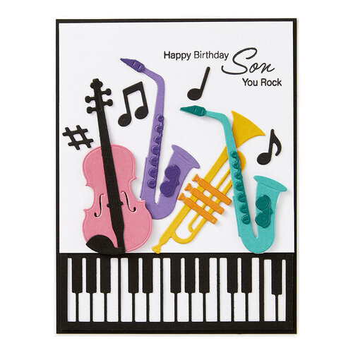 Spellbinders - Bibi's Musical Notes Collection - Etched Dies - Mini Musical Instruments
