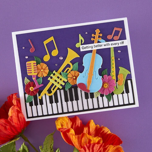Spellbinders - Bibi's Musical Notes Collection - Etched Dies - Mini Musical Instruments