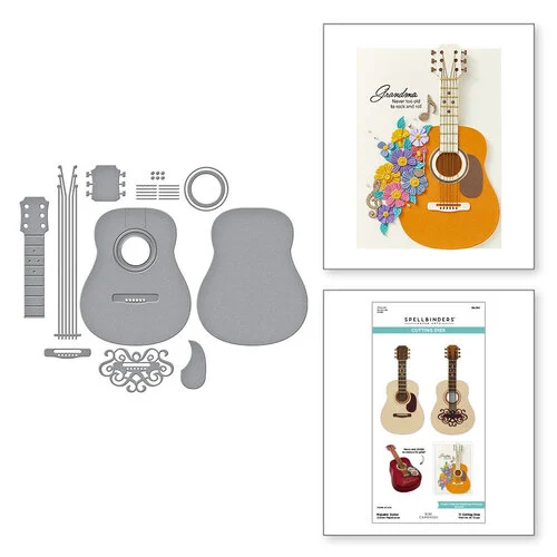 Spellbinders - Bibi's Musical Notes Collection - Etched Dies - Majestic Guitar