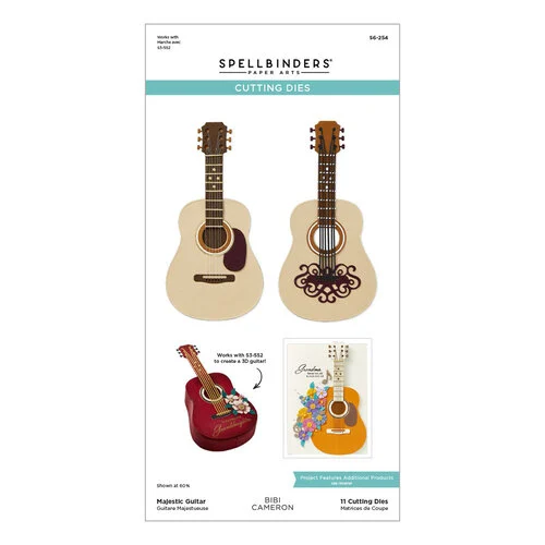 Spellbinders - Bibi's Musical Notes Collection - Etched Dies - Majestic Guitar