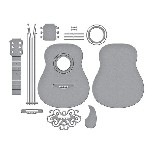 Spellbinders - Bibi's Musical Notes Collection - Etched Dies - Majestic Guitar
