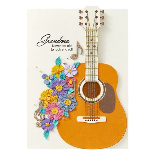 Spellbinders - Bibi's Musical Notes Collection - Etched Dies - Majestic Guitar