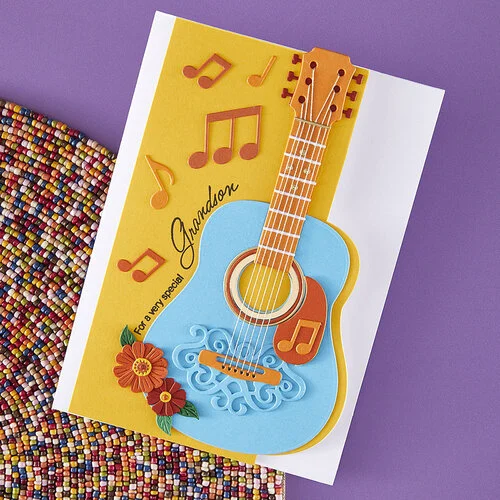 Spellbinders - Bibi's Musical Notes Collection - Etched Dies - Majestic Guitar