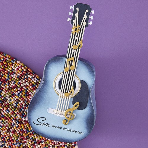 Spellbinders - Bibi's Musical Notes Collection - Etched Dies - Majestic Guitar
