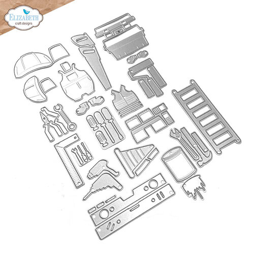 Elizabeth Craft Designs - Living It Up Collection - Dies - Construction Accessories