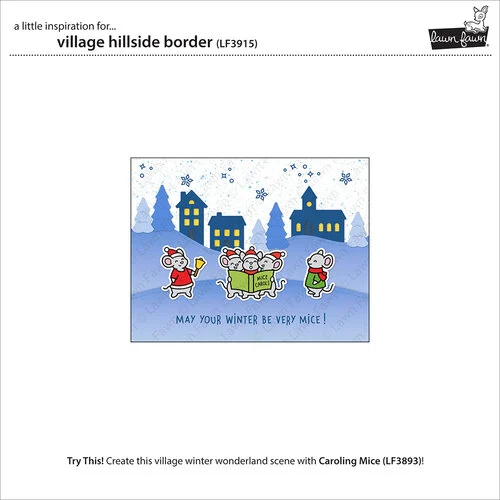 Lawn Fawn - Lawn Cuts - Dies - Village Hillside Border 4 Lawn Fawn - Lawn Cuts - Dies - Village Hillside Border