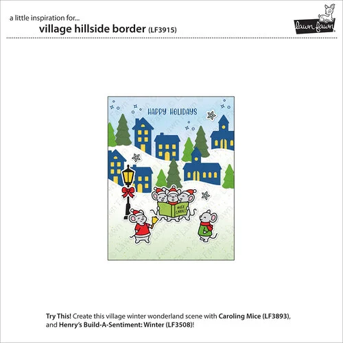 Lawn Fawn - Lawn Cuts - Dies - Village Hillside Border 5 Lawn Fawn - Lawn Cuts - Dies - Village Hillside Border