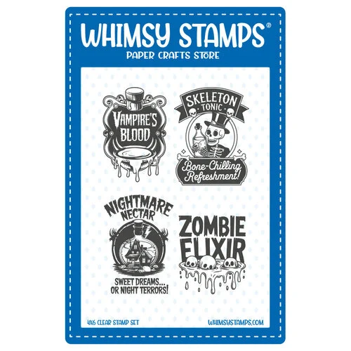 Whimsy Stamps - Clear Photopolymer Stamp Set - Potion Labels