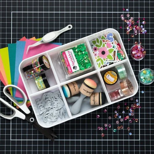 Scrapbook.com - Stash-n-Stow Organizer - Divider Tray - White 5 Scrapbook.com - Stash-n-Stow Organizer - Divider Tray - White