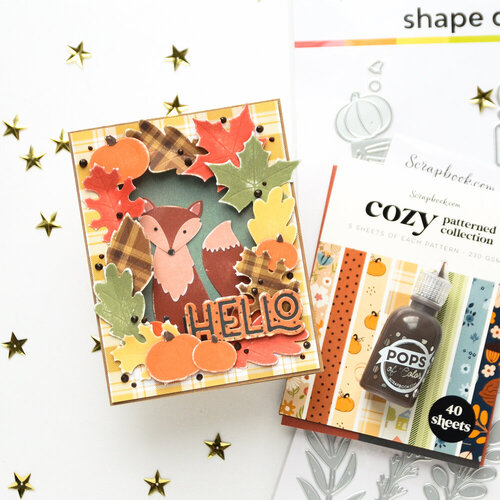 Scrapbook.com - Cozy Autumn Critter Dies- Hedgehog, Fox, Bear