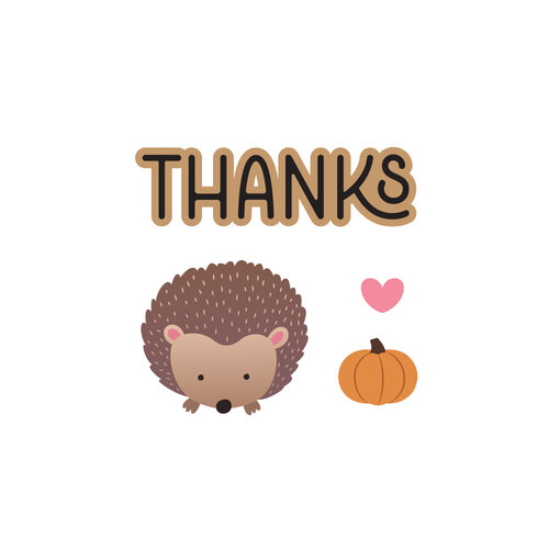 Scrapbook.com - Cozy Autumn Critter Dies- Hedgehog, Fox, Bear