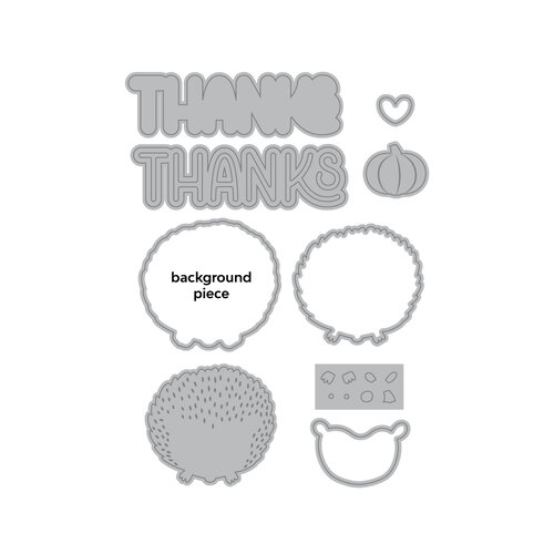 Scrapbook.com - Cozy Autumn Critter Dies- Hedgehog, Fox, Bear