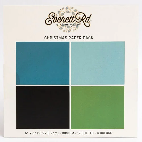 Everett Rd - Winter Wonderland Collection - 6 x 6 Paper Pack - Solids