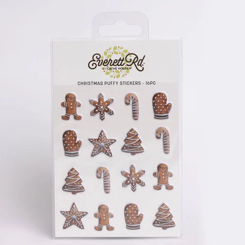 Everett Rd - Winter Christmas Collection - Puffy Stickers - Gingerbread Fun 1 Everett Rd - Winter Christmas Collection - Puffy Stickers - Gingerbread Fun