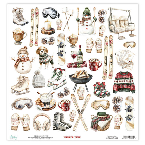 Mintay Papers - 12 x 12 Single Sided Paper - Elements - Winter Time