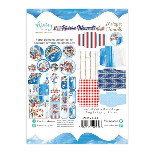 Mintay Papers - Riviera Moments Collection - Embellishments - Paper Elements
