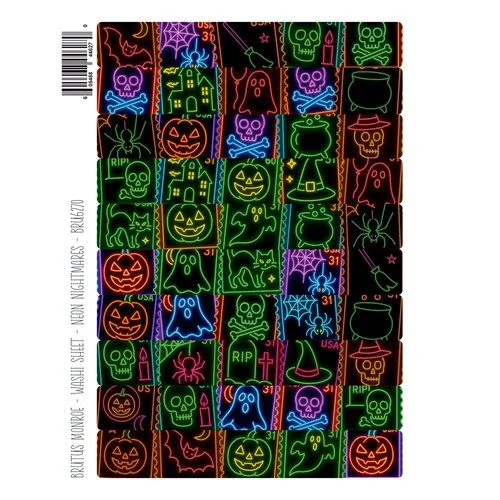 Brutus Monroe - Halloween Glow Collection - Washi Sheets - Neon Nightmares