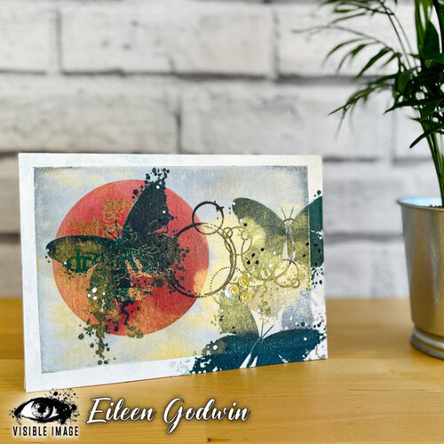 Visible Image - 6 x 6 Stencil - Butterfly Ink