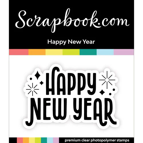 Scrapbook.com - Clear Photopolymer Stamp Set - Happy New Year 1 Scrapbook.com - Clear Photopolymer Stamp Set - Happy New Year