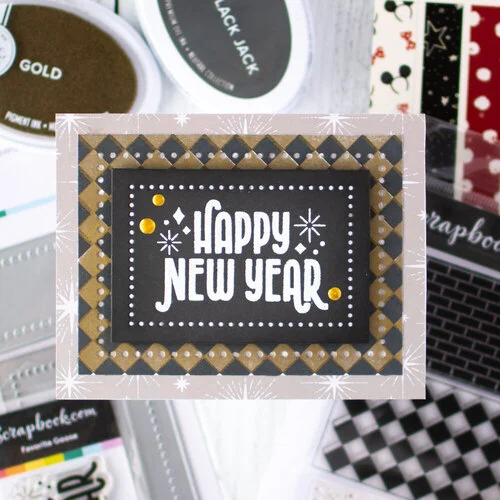 Scrapbook.com - Clear Photopolymer Stamp Set - Happy New Year 5 Scrapbook.com - Clear Photopolymer Stamp Set - Happy New Year