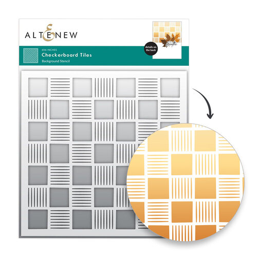 Altenew - Stencil - Checkerboard Tiles Background