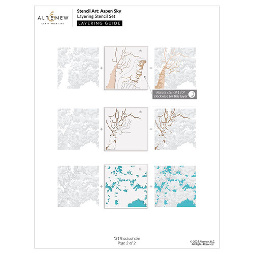 Altenew - Layering Stencils - Aspen Sky