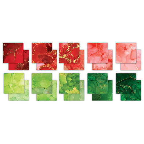 Craft Consortium - Ink Drops Collection - 6 x 6 Paper Pad - Festive 2 Craft Consortium - Ink Drops Collection - 6 x 6 Paper Pad - Festive